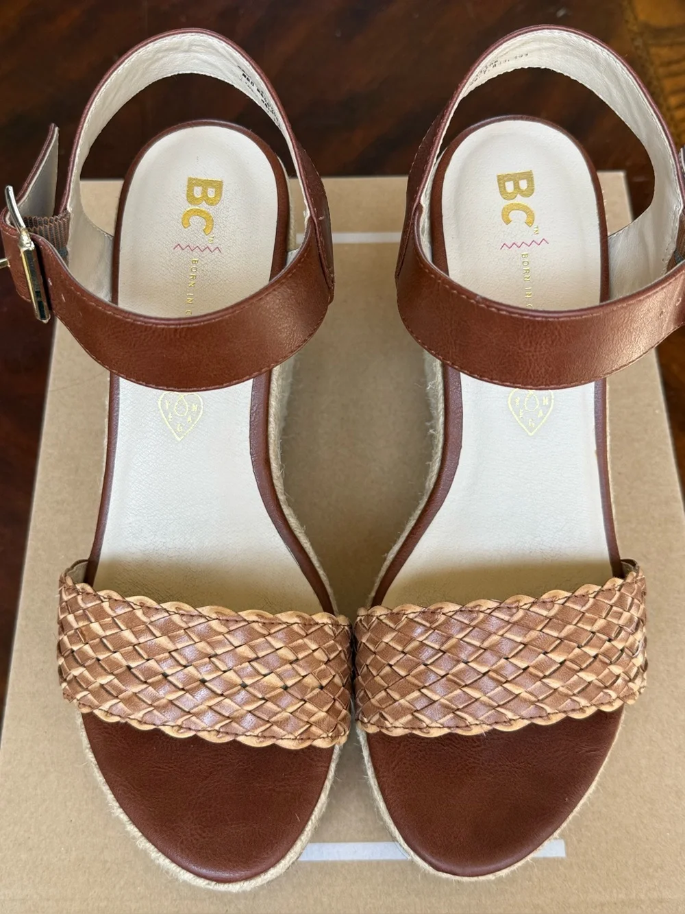 BC Brown Woven Espadrille (size 7.5)